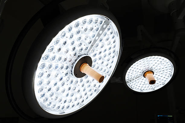 istock Two surgical lamps in operation room 487613750