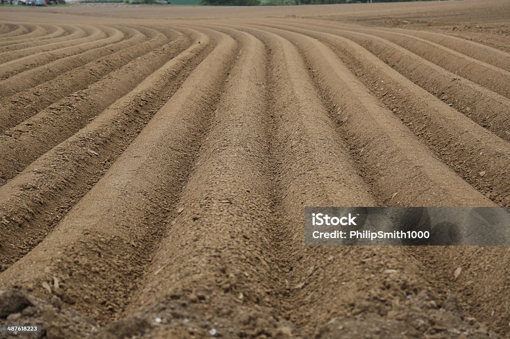 Ploughed land at Thiepval Somme France Ploughed field adjacent to the Thiepval Memorial Agricultural Field Stock Photo