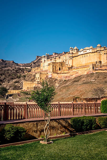 beautifully decorated gate to the city palace in Jaipur