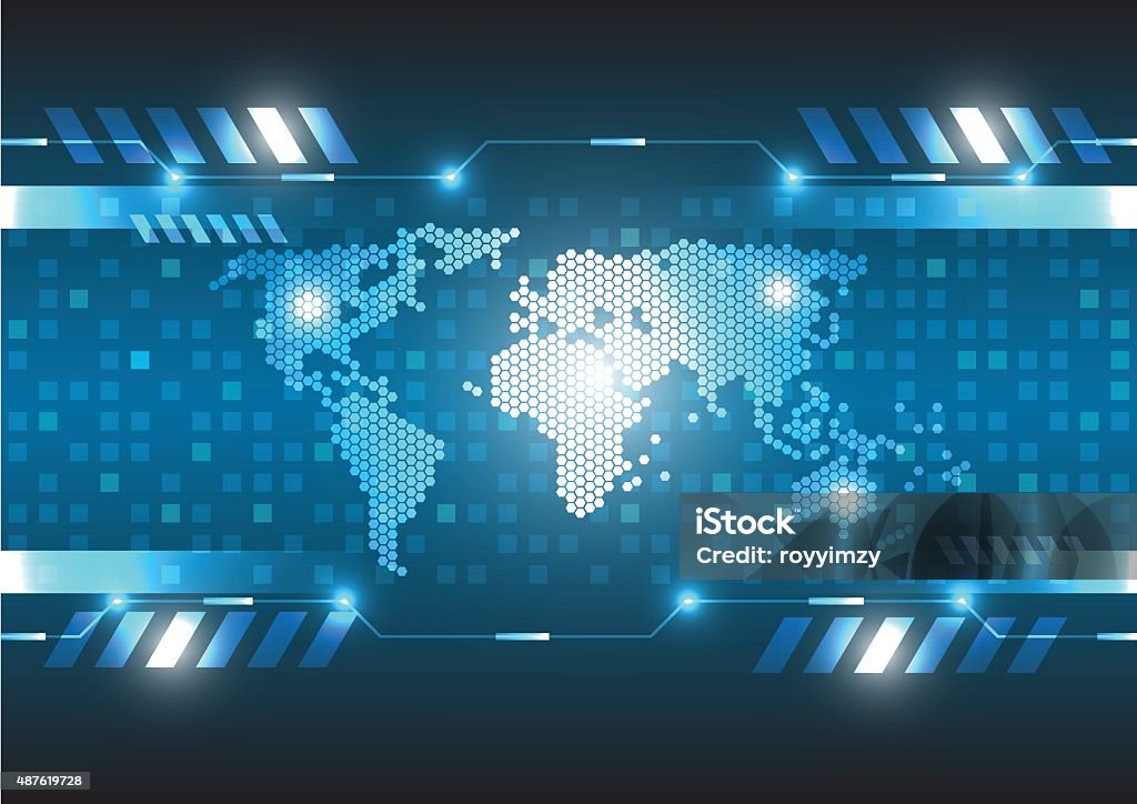 Gobal Digital Vector Vector Digital Global Technology Concept Stock Illustration - Download ...