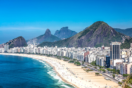 Playa de Copacabana en Rio de Janeiro, Brasil photo