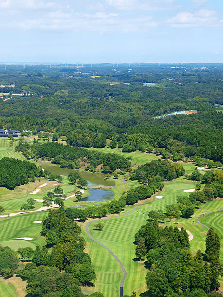 istock Aerial photo of Golf course 487620905