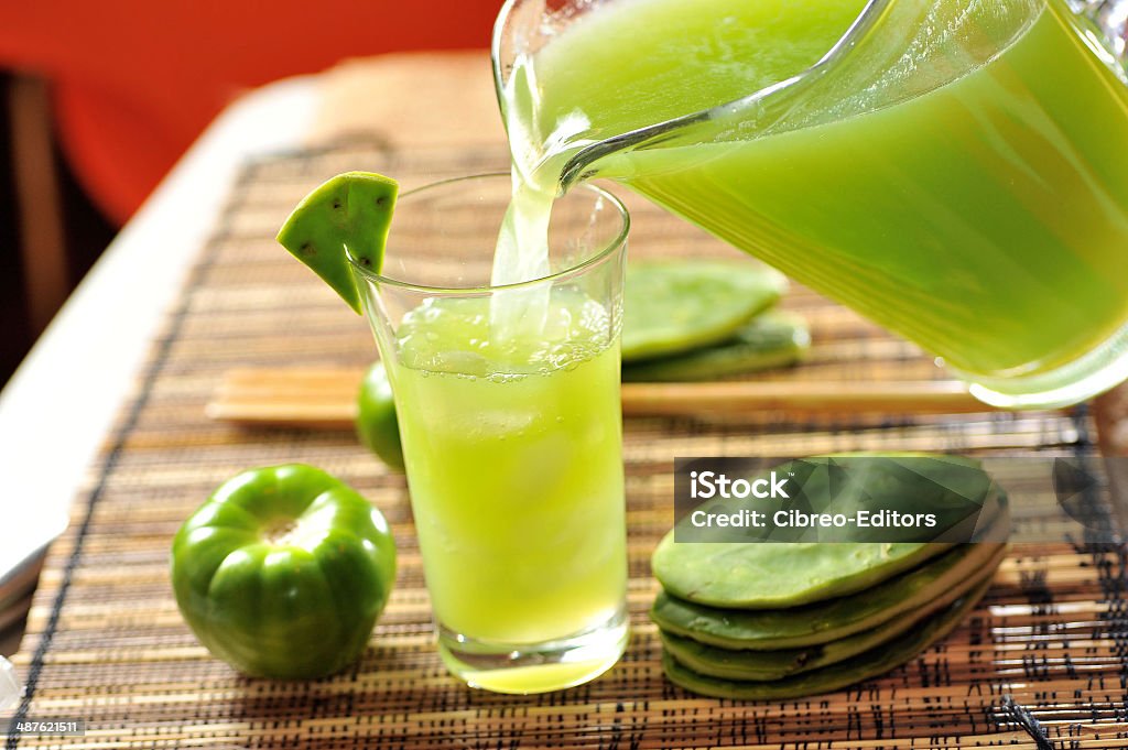 Prickly Pear Cactus Drink Prickly Pear Cactus Stock Photo