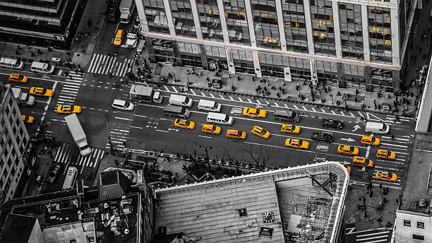 Yellow Taxicabs stock photo