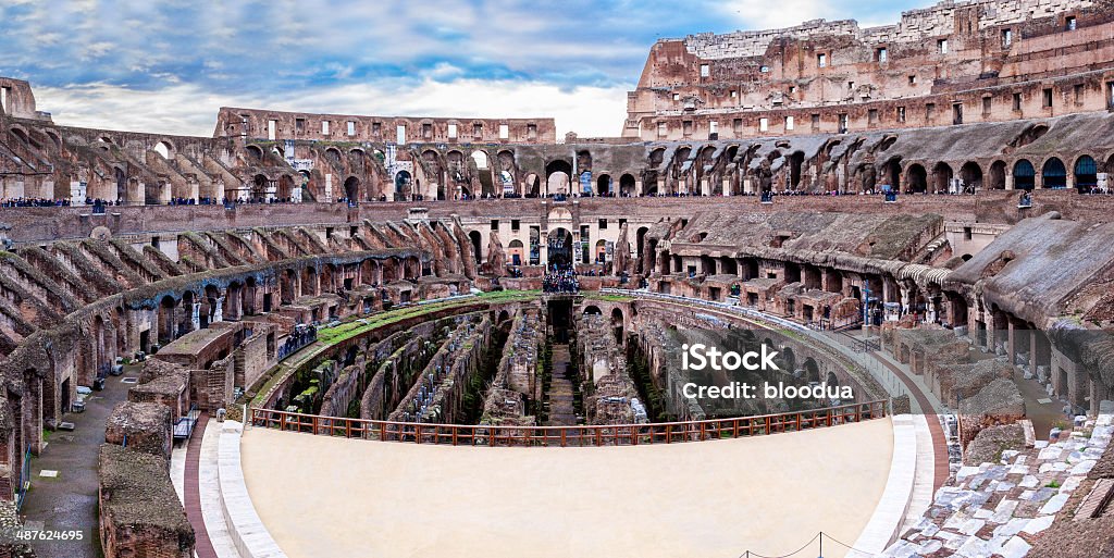 Coliseum The Iconic, the legendary Coliseum of Rome, Italy Amphitheater Stock Photo