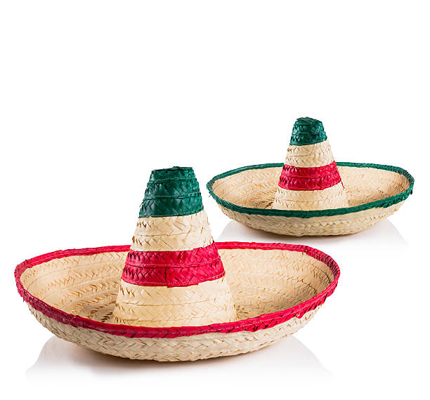 istock Mexican hats / sombreros isolated on white 487626810