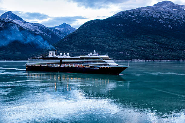MS Noordam Sailing into Skagway, Alaska stock photo