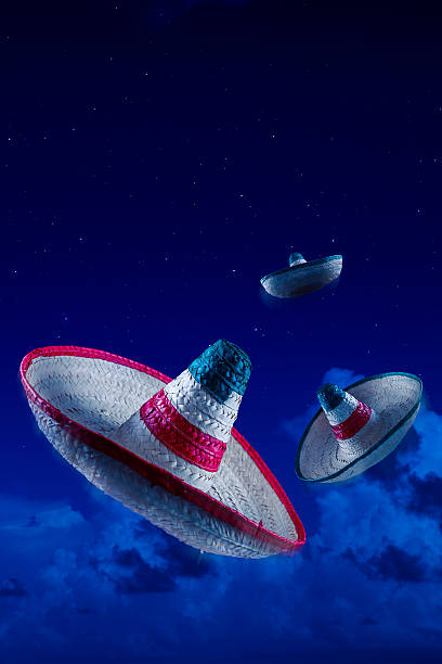 istock Mexican hat / sombrero in the sky 487627152