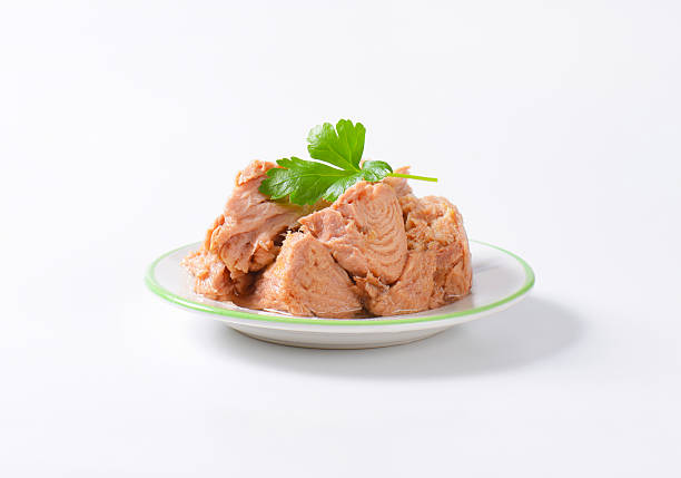 atum em lata - tuna chunks imagens e fotografias de stock