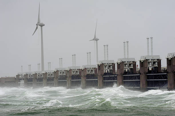 istock delta project in the netherlands on a stormy day 487631008