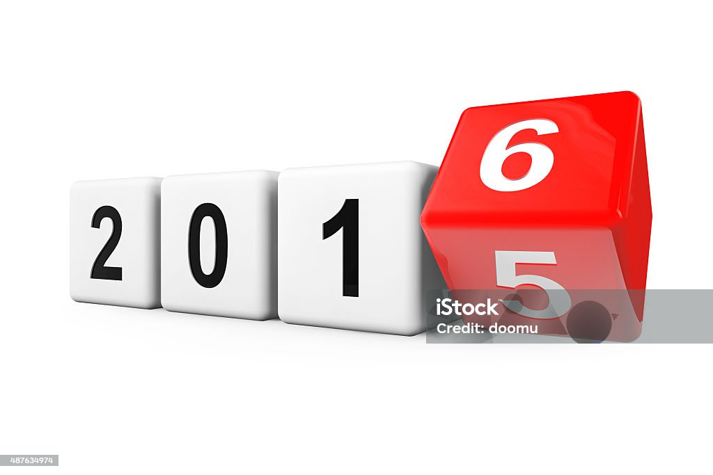 Transition from year 2015 to 2016 Blocks with the transition from year 2015 to 2016 on a white background 2015 Stock Photo