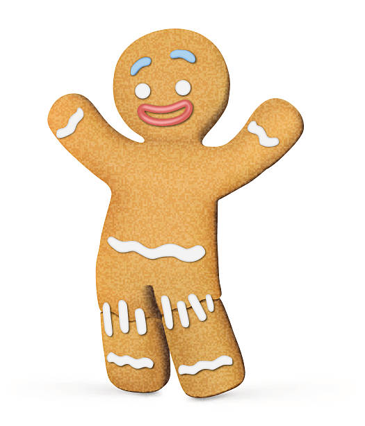 Gingerbread man isolated on white background. Vector illustration It can be used in the design for websites, infographic, catalogs, brochures, magazines, etc. gingerbread man stock illustrations