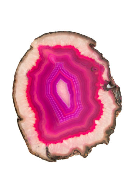 Pink Agate Slice stock photo