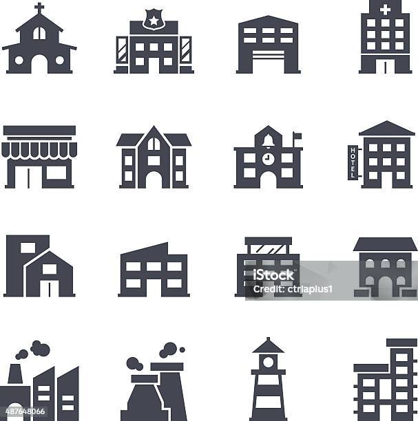 Building Icon Stock Illustration - Download Image Now - Icon Symbol, Suburb, 2015