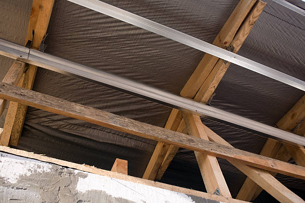 istock Construction of the outer surface of the attic 487649601