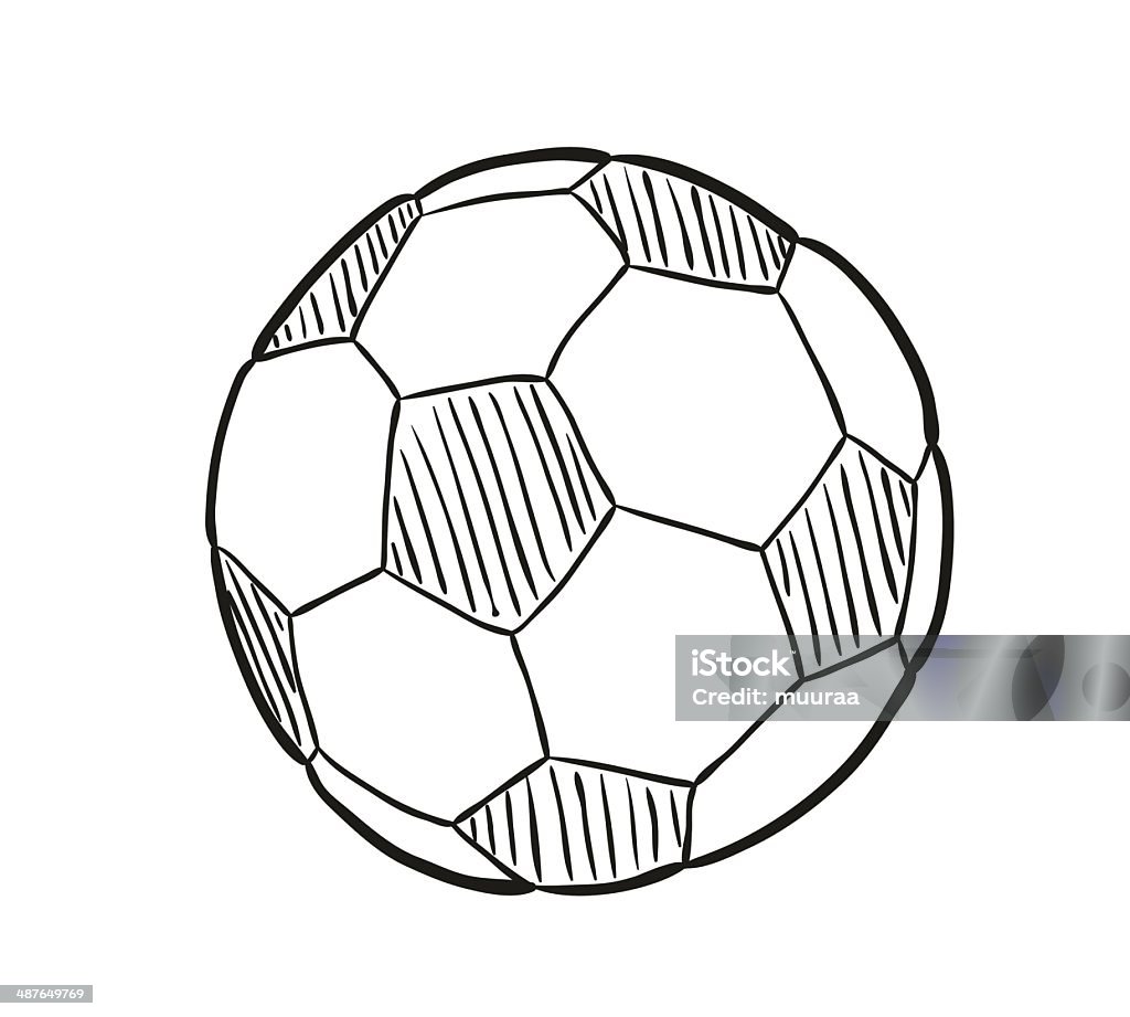 sketch of the football ball sketch of the football ball on white background, isolated Soccer Ball stock vector