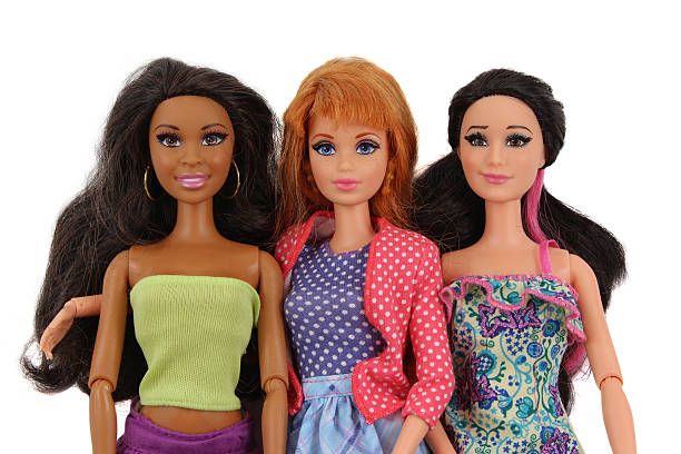Three Barbie Fashion Dolls stock photo