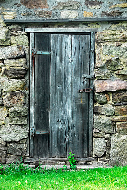 istock Old Door of a Stone Shack 487653180