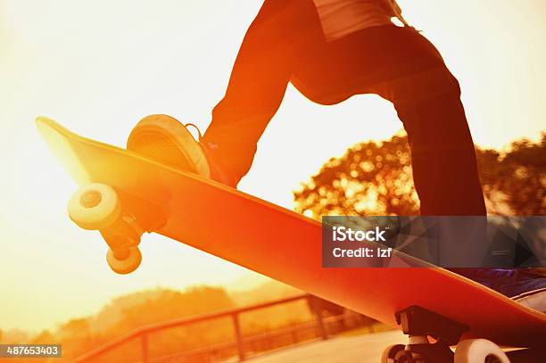 Skateboarding Stock Photo - Download Image Now - Activity, Adult, Adults Only