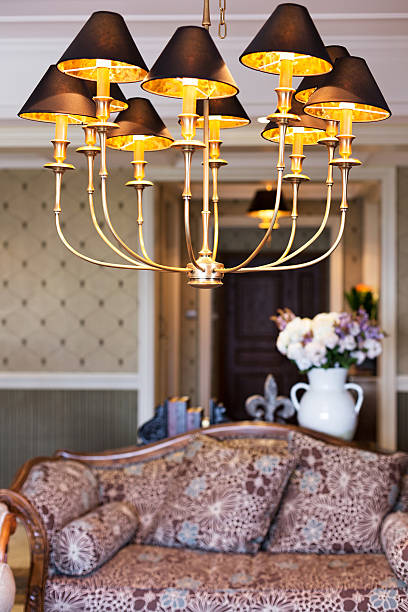 istock Lighting decor in modern living room 487654713