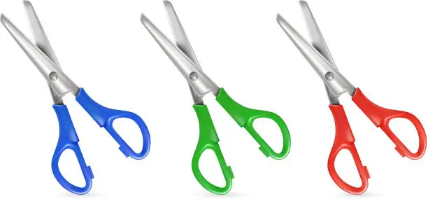 Vector illustration of Set of scissors