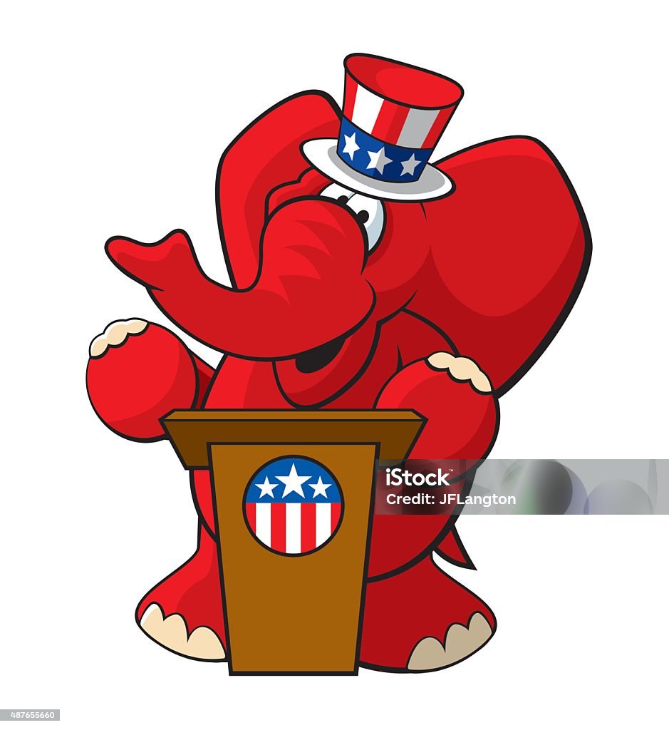 Republican Turtle Republican Elephant 2 Stock Illustration - Download Image Now - 2015 ...