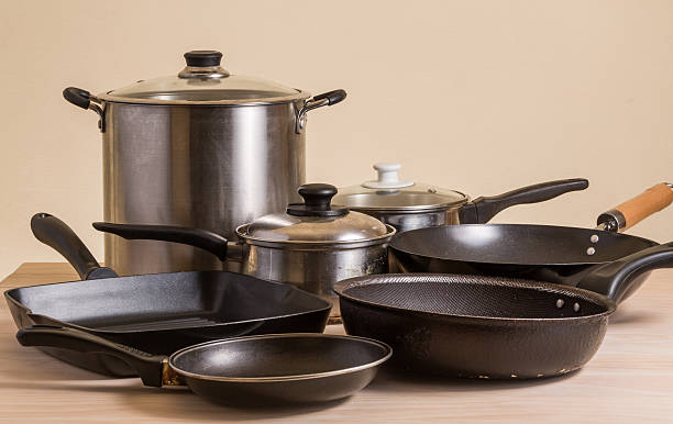 istock set of pots and pans 487658390