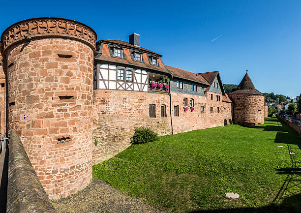 Eisenach, Thuringia, Germany, May 3, 2024 - Entrance gate next to the the great tower of Wartburg Castle near Eisenach in the Thuringian Forest.