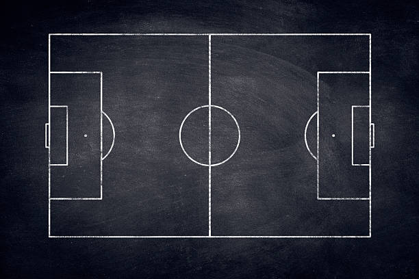 campo de futebol em chalkboard - quiet time imagens e fotografias de stock