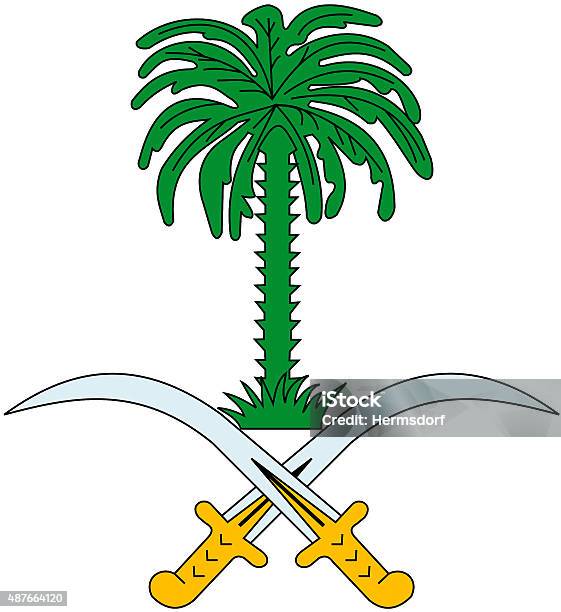 Coat Of Arms Of Saudi Arabia Stock Illustration - Download Image Now - Coat Of Arms, Saudi Arabia, 2015