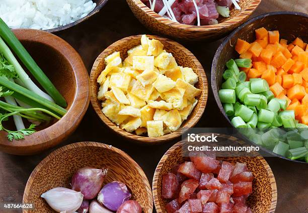 Vietnamese Food Fried Rice Asian Eating Stock Photo - Download Image Now - 2015, Asia, Backgrounds