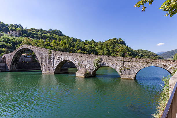 istock Borgo a Mozzano's bridge of the Devil, Lucca, Tuscany, Italy 487664734