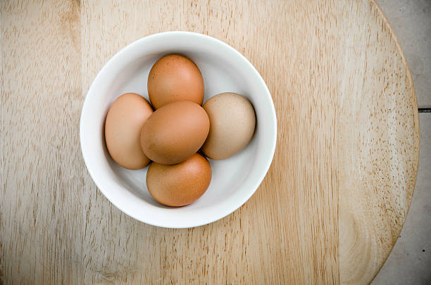 istock top view of the five eggs in white ceramic bowl 487665368