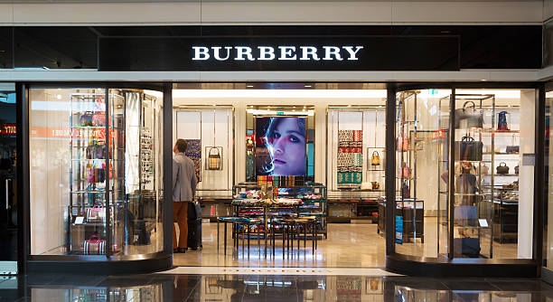 Burberry store in Munich airport stock photo