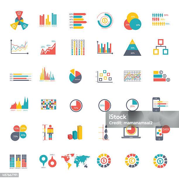 Ilustración de Elementos Gráficos De Información y más Vectores Libres de Derechos de Lista - Lista, Infografía, Gráfico