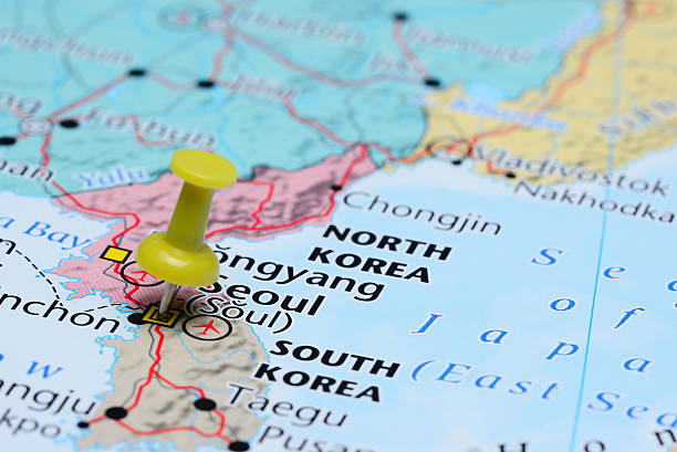 istock Seoul pinned on a map of Asia 487667534