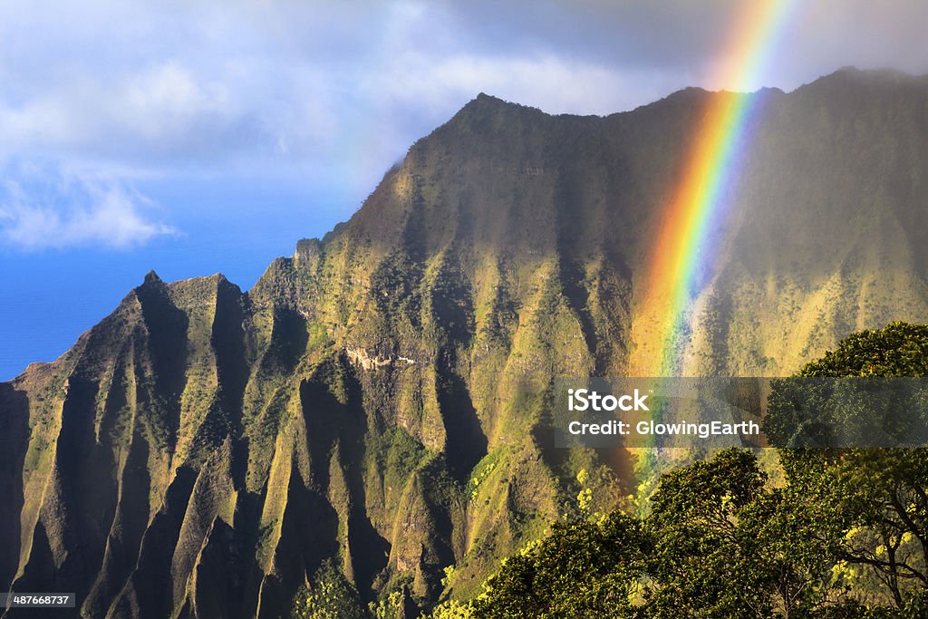 Arco-íris de Na Pali Coast - Royalty-free Arco-Íris Foto de stock