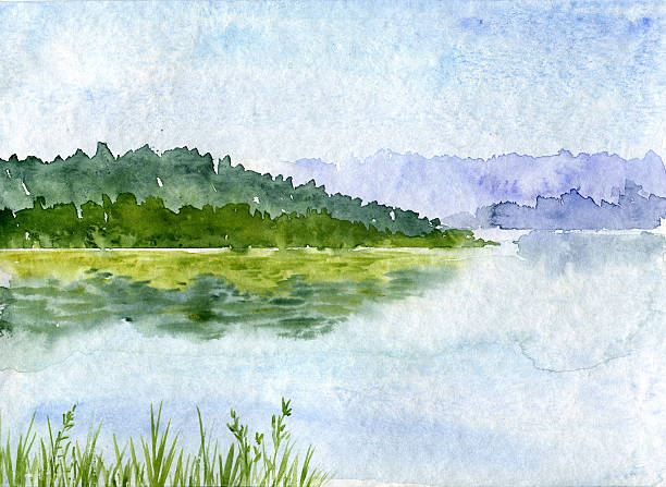 抽象的な水彩の風景 - 水彩画のベクターアート素材や画像を多数ご用意