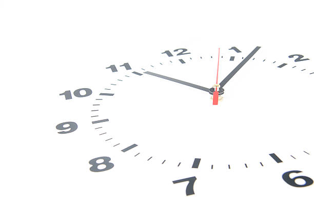 istock Dial of the clock isolated on white background 487669357