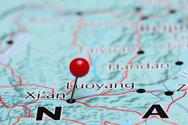 istock Xian pinned on a map of Asia 487671228