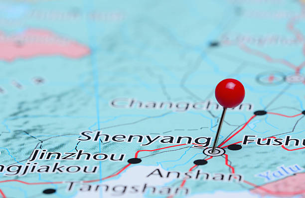 istock Shenyang pinned on a map of Asia 487671394