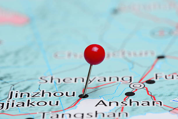 istock Jinzhou pinned on a map of Asia 487671400