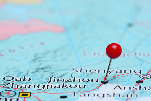 istock Jinzhou pinned on a map of Asia 487671402