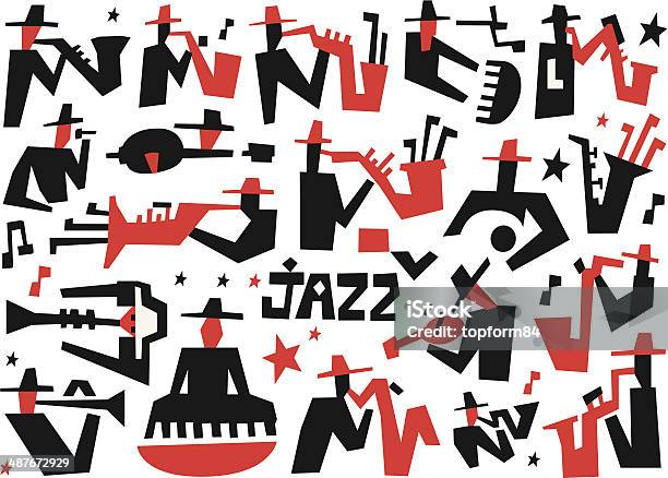 Jazzmusiker Stock Vektor Art und mehr Bilder von Aufführung - Aufführung, Ausrüstung und Geräte, Blechblasinstrument