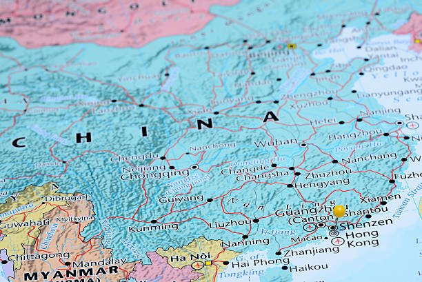 istock Hong Kong pinned on a map of Asia 487673186