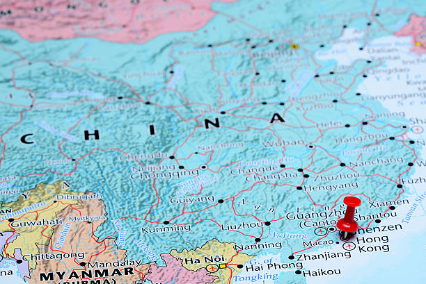 istock Hong Kong pinned on a map of Asia 487673190