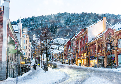The historical part of the city. Bergen, Norway