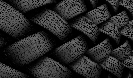 Black tire rubber, vehicle part, spare part.