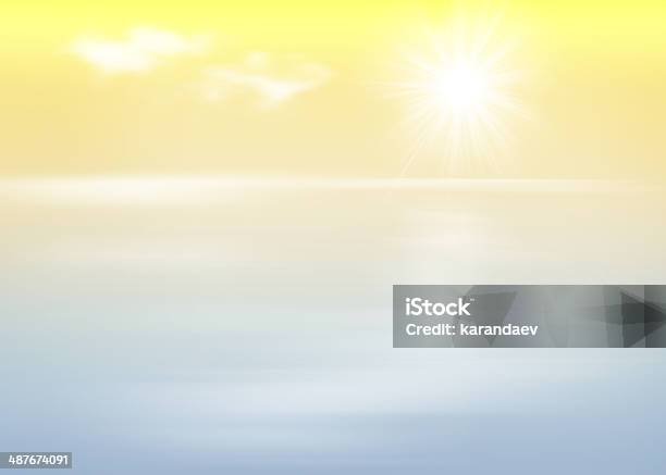 Beach And Sea With Sunrise Stock Photo - Download Image Now - Backgrounds, Bay of Water, Beach