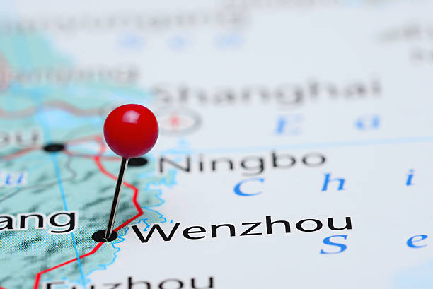 istock Wenzhou pinned on a map of Asia 487677286